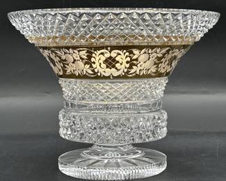 Moser Bohemian Cut Crystal Centerpiece / Vase