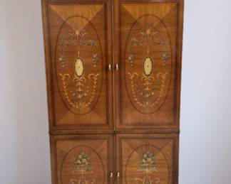 Drexel Heritage Chippendale-Marquetry Cabinet