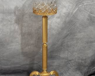 Gilt Brass & Crystal Chiller on Gilt Wood Stand