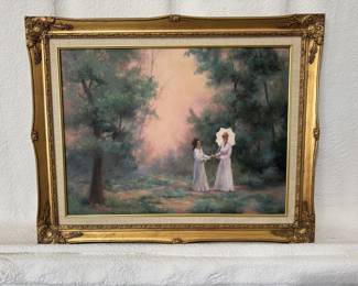 Ladies in the Forest Oil Painting by S Wood