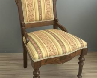 Antique American Eastlake Victorian Parlor Chair