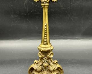 Antique Victorian Cast Brass Doorstop, 1/2
