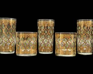 (5) Valencia by Culver Mid Century Bar Glasses