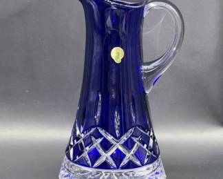 Waterford Lismore Cobalt Pitcher in Factory Box