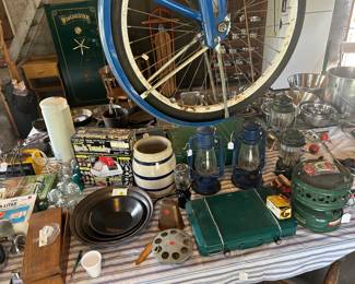 Lanterns, cook stoves, gold pans,