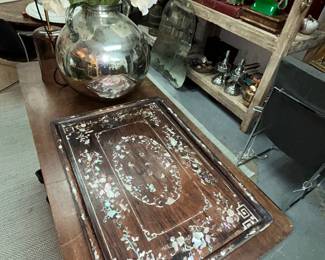 Large mother of pearl tray