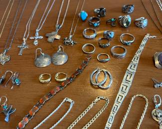 All silver… Some turquoise, some coral, some Siam enamel… lots of beautiful crosses!