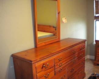 Matching dresser and mirror