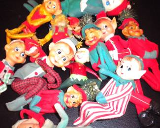 Oh My !!! Look at all these fellas!!! Vintage elves everywhere
