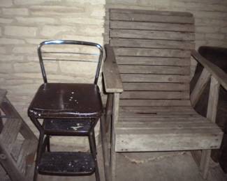 Step chair and lawn rocker 