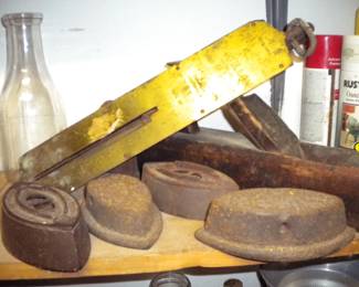 Irons, plane and other