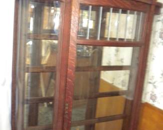 Antique Oak curio cabinet