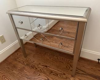 Modern Mirrored 2 Drawer Chest