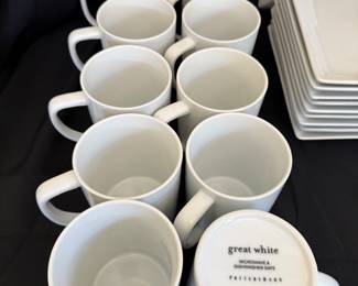 Pottery Barn Great White 10- Coffee Mugs