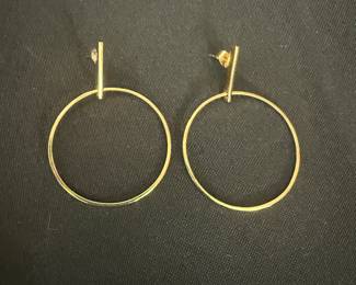 Gold over Sterling Hoop Earrings
