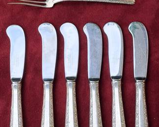 STERLING BUTTER KNIVES & FORKS