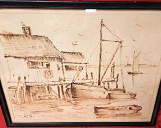 LOBSTER TRAPPER SIGNED ART PRINT