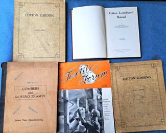 VINTAGE COTTON COMBING TEXTILE SEWING BOOKS