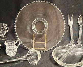 CANDLEWICK & GLASS LADLE LOT