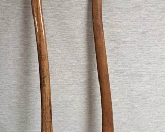 PAIR OF HICKORY HANDLE AXES