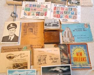 STAMPS POSTCARDS LOT