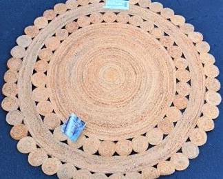 WOVEN 5' ROUND NEW IN PKG AREA RUG