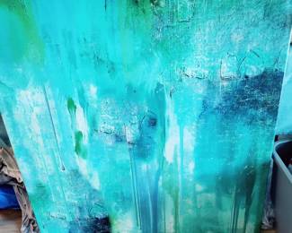 FRAMED CANVAS, "AFTER THE STORM", 38"X38"