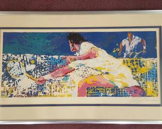 LeRoy Neiman, THE NET SHOT, Signed & Numbered Lithograph, 1973