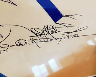 DONALD MONTILEAUX (YELLOWBIRD) LAKOTA, "LEDGER ART" SIGNED LITHOGRAPH
