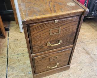 Oak File Cabinet
