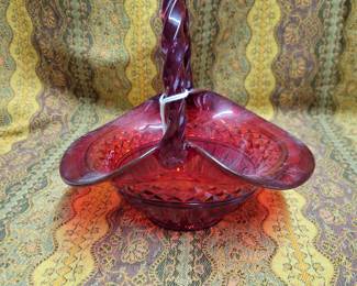 Indiana Glass Ruby Basket
