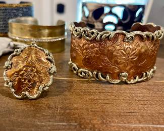 GORGEOUS COPPER CUFF & RING