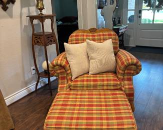 THE ESTATE COLLECTION BY UNIVERSAL FURNITURE UPHOLSTERED CHAIR WITH OTTOMAN
