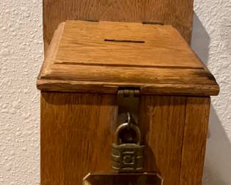 SALT BOX CONVERTED TO A “DONATIONS ACCEPTED” BOX!