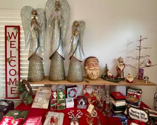 GORGEOUS LARGE SET OF 3 ANGELS, CHRISTMAS DECOR