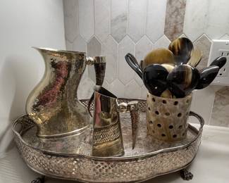 HORN SPOONS AND UNIQUE SERVING PIECES WITH HORN HANDLES