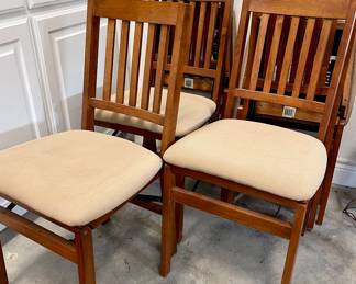 SIX FOLDING CHAIRS