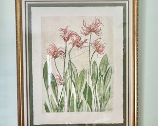 Cynthia December “Surprise Lillies” Artist Proof Signed Print
Dimensions with frame: 29.5”w x 36”h.