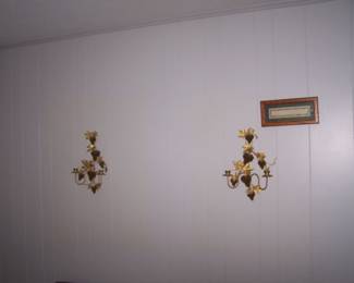 PAIR OF WALL SCONCES