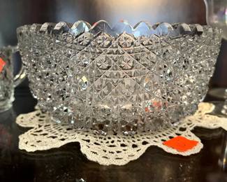 Unique cut-glass bowl. Had it appraised at the Antiques Road Show when they visited Richmond - worth $500 but priced to sell