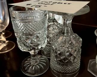 Set of 3 - cut glass