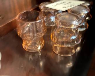 Rose glasses - set of six