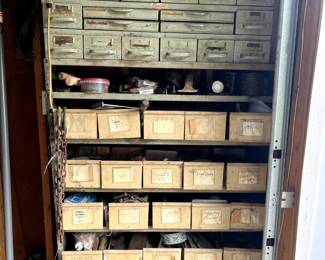 Vintage shelf with drawers