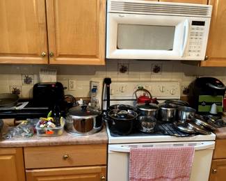 Kitchen items including Revere Ware