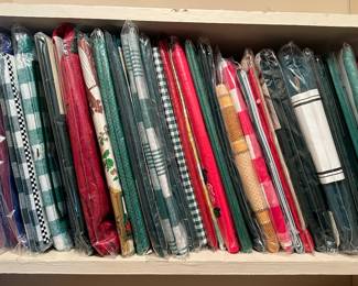 Vintage vinyl tablecloths