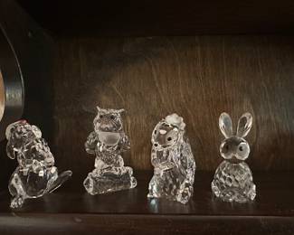 Several miniature, Swarovski figurines
