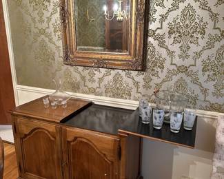Beautiful wood server/bar/buffet by Baker furniture