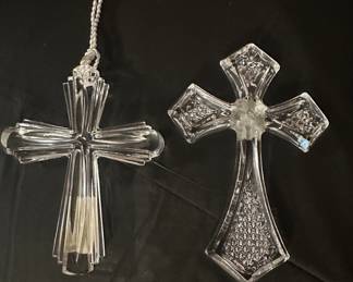 Waterford Crystal Cross ornaments
