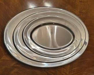 SV Rostfr Stal made in Sweden stainless platters