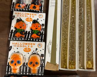 Vintage Halloween candles, MCM acrylic candles